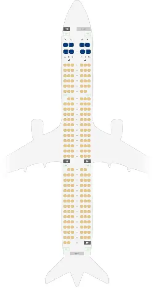 空客a321neo空客a321neo207座布局(8 199)空客全系座舱照片_波音b787