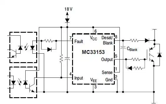 关于mc33153实际电路的配图及描述