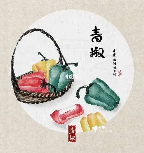 30天野生打卡挑战 ##procreate绘画  #国画  #青椒  #中国画  ,#蓉儿