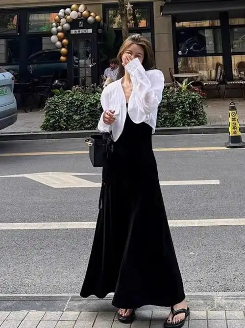 白色开衫外套防晒衣女款夏小个子吊带裙外搭罩衫短款百搭坎肩上