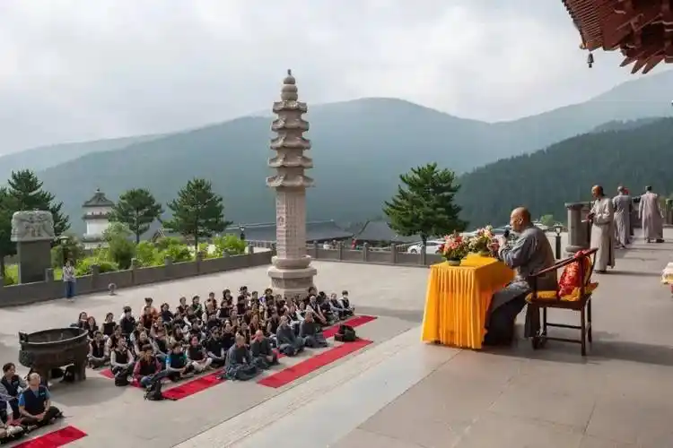 妙江大和尚为玉佛禅寺五台山朝圣团开示_菩萨_清凉山_佛教