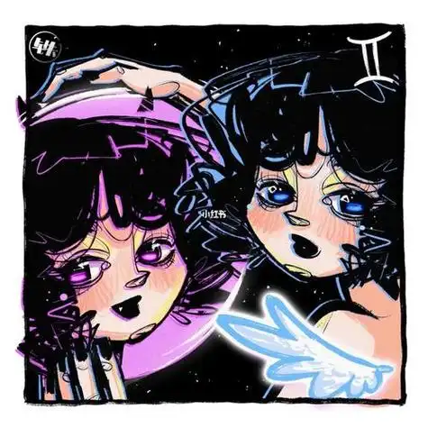 十二星座集美头像双子76头像星座双子座速写十二星座素材