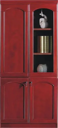 红胡桃色实木书柜,红胡桃色实木文件柜图片