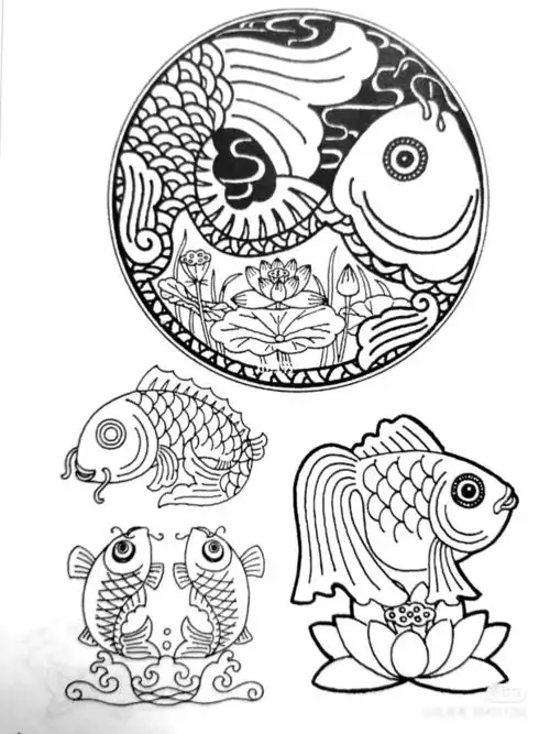 鱼传统纹样素材