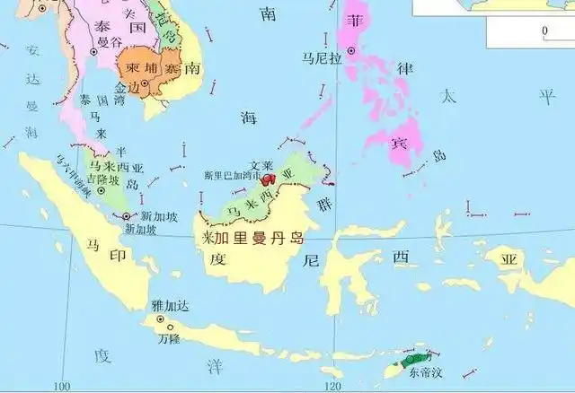 分属国家最多岛屿:亚洲加里曼丹岛,由马来西亚,文莱和印尼共享