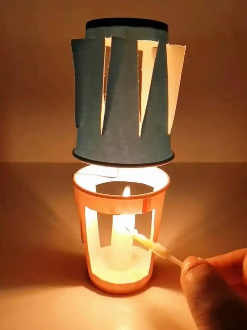 纸杯走马灯 纸杯走马灯真是太美了