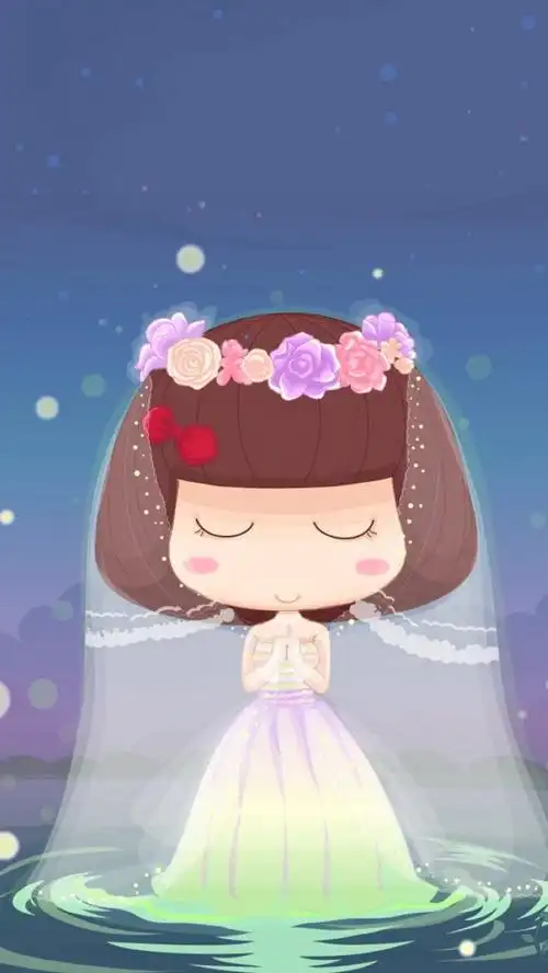 动画小公举蓝色h5背景