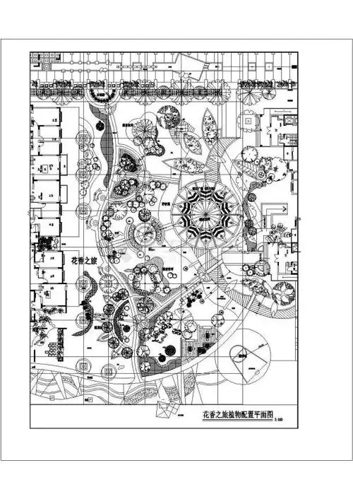 花香之旅植物配置平面设计图