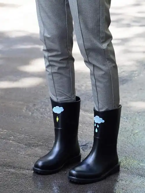 女中筒秋冬水靴水鞋时尚防水鞋果冻胶鞋户外套鞋防滑成人雨靴优惠券