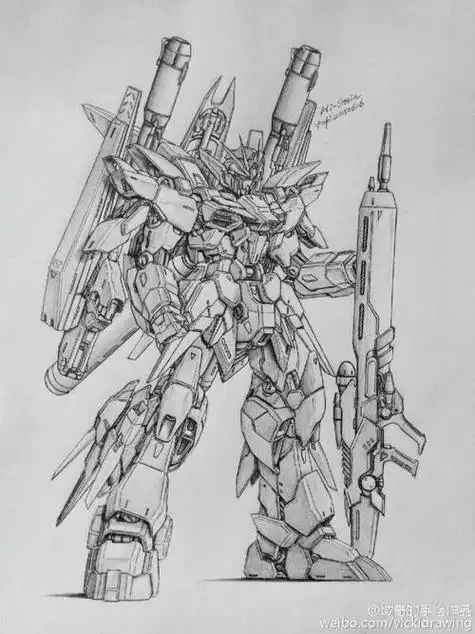 高达机器人简笔画画法