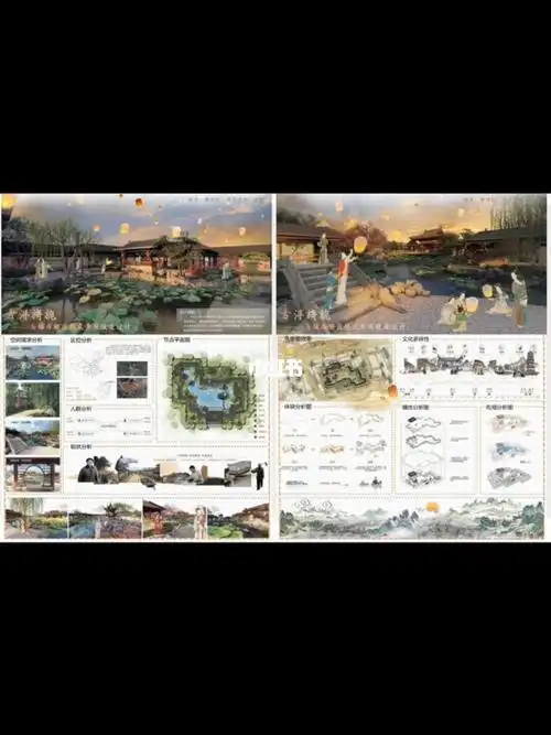 毕业设计  #环境设计  #景观设计  #古风效果图  #毕设展板  #环艺
