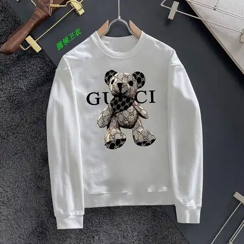 dg lv mk意大利国际大牌男装欧洲站潮牌男士新款高端圆领卫衣小熊卡通