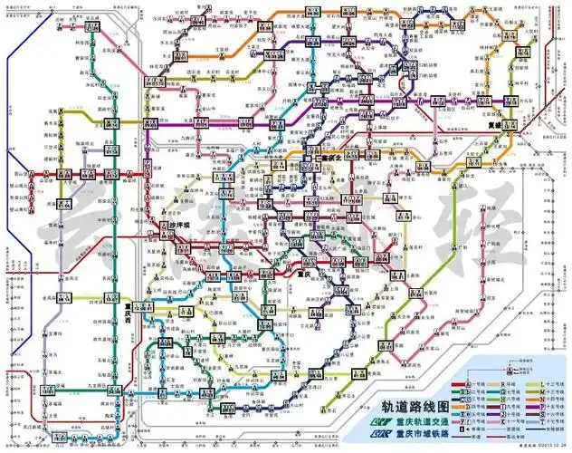 东京风格2050版重庆轨道交通线路图