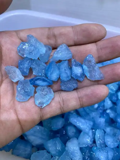 原石纯天然海蓝宝毛料小块可以以做戒指或是吊坠摆件