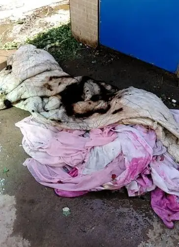 宝应一居民晒被子起火被烧疑是楼上有人扔烟头所致