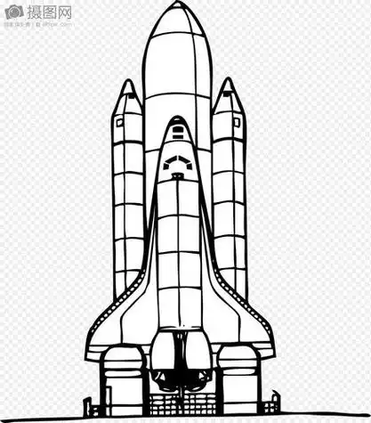 火箭简笔画临摹_简笔画_儿童画_临摹_火箭儿童画_兴趣简笔画火箭卡通