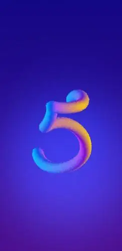 倒计时毛绒质感数字5