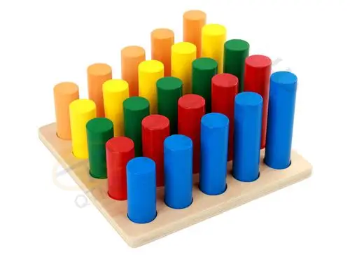 蒙氏教具圆柱体阶梯蒙台梭利感官教具婴幼儿童专业早教益智玩具