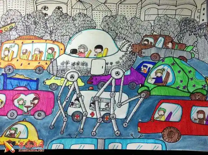 未来交通工具科幻画未来飞车