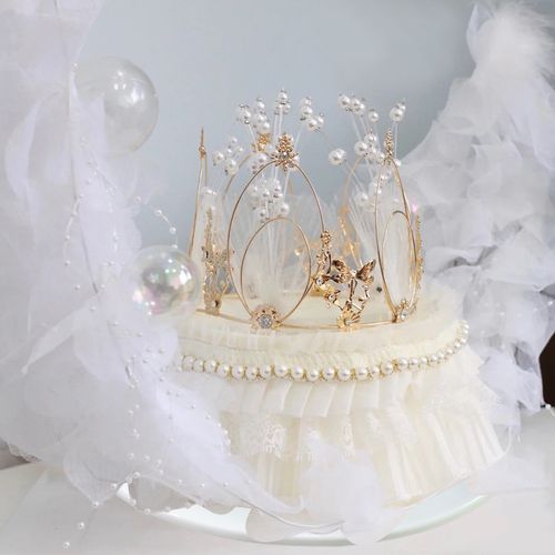 蛋糕模型仿真2021新款网红生日皇冠流行月亮船定制假蛋糕样品展示