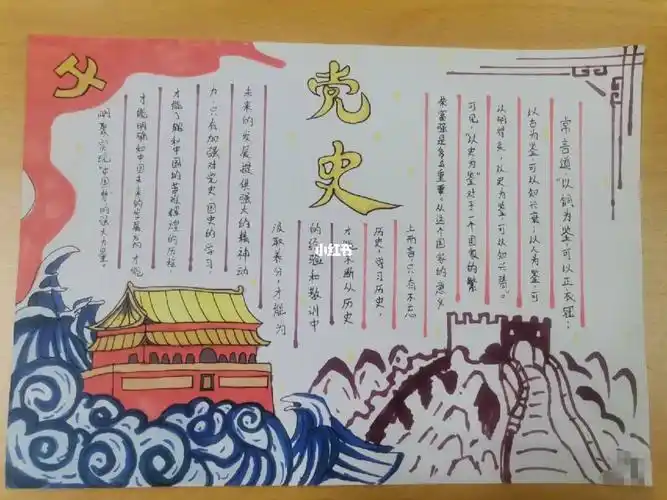 党史  #党史手抄报  #手抄报作业  #党史百年