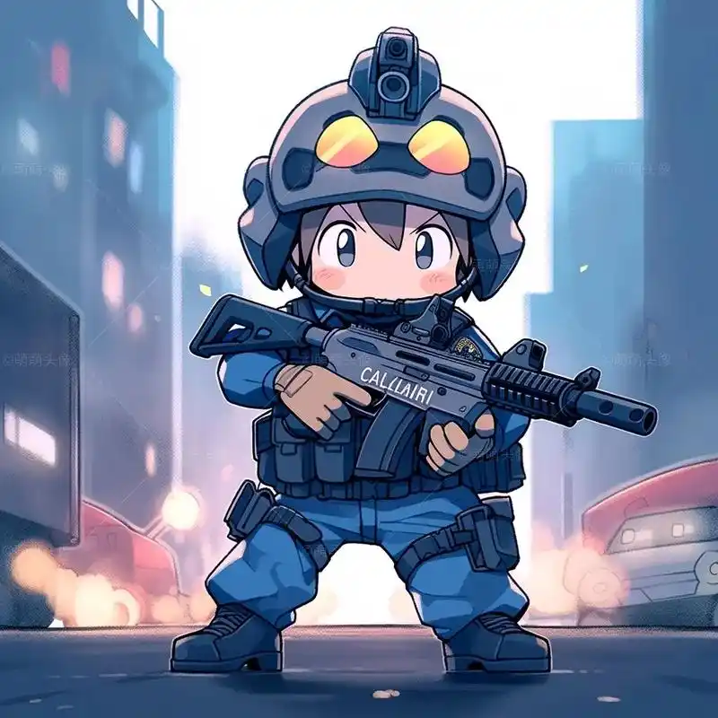 卡通警察特警武警头像.#超有氛围感的头像 #卡通头像 #警察 - 抖音