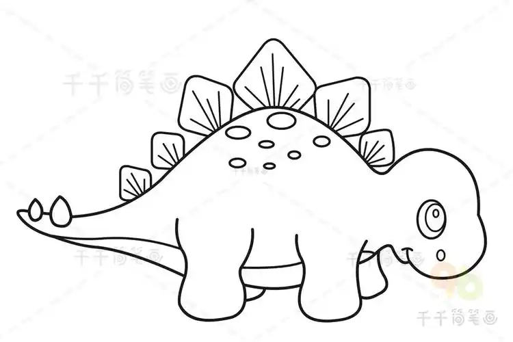 甲龙简笔画简单