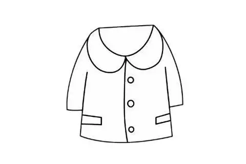 教程漂亮的衣服简笔画图片大全儿童衣服外套的画法步骤图 外套简笔画