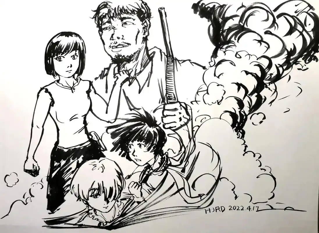 手绘#漫画人物#战争  - 抖音
