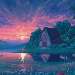 wallpaperengine傍晚时的童话小屋高清动态壁纸