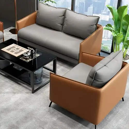 办公室创意沙发后现代极简设计简约时尚公司会客接待商务洽谈沙发视频