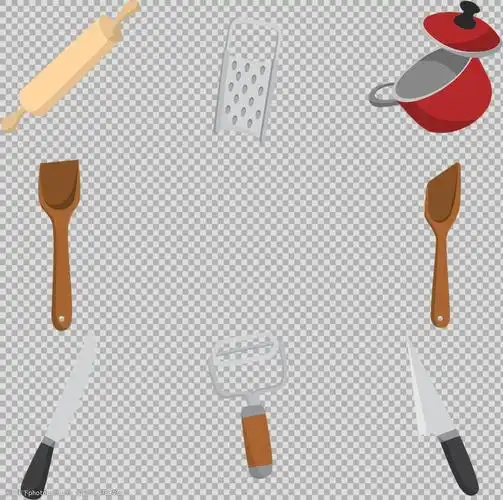 各种厨房用品免抠png透明图层素材