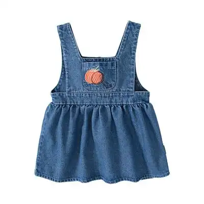 啊咪啦女童牛仔背带裙韩版宝宝春秋连衣裙薄款儿童公主裙小童洋气_双