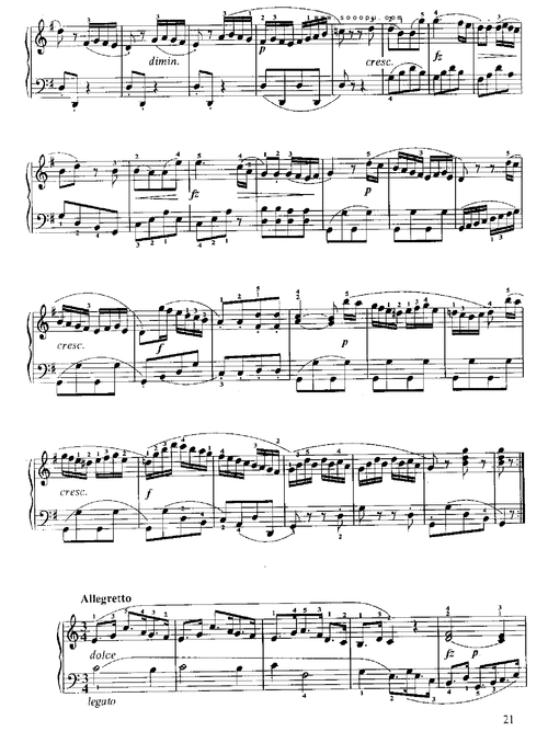 小奏鸣曲 op 36 no 1