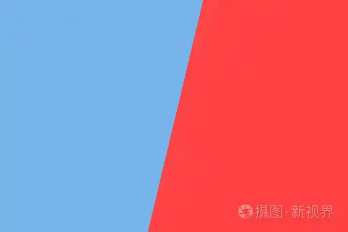 彩色纸张背景的两种颜色蓝色和红色
