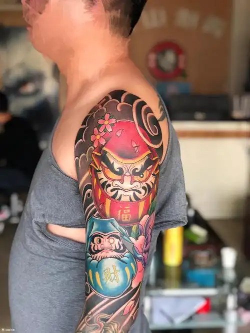 达摩蛋_纹身图案手稿图片_自强的纹身作品集