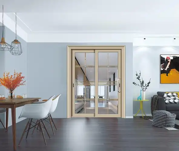 华丽推拉门-香槟金-003效果图