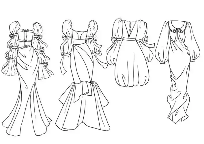 服装设计每日线稿每日绘制401