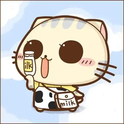 喝牛奶的猫