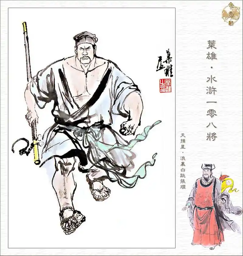 一百单八将之三十六天罡 三十 天损星 浪里白条张顺.