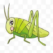卡通绿色蟋蟀
