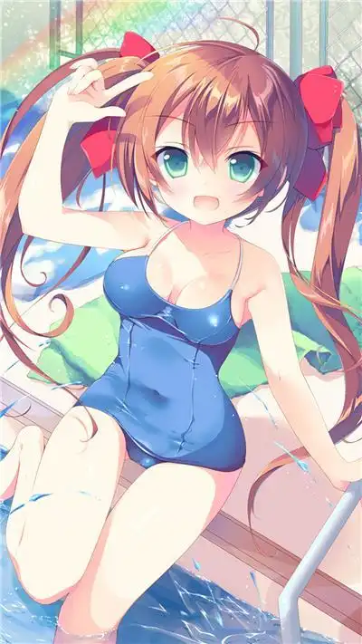 二次元动漫美女泳装比基尼性感图片