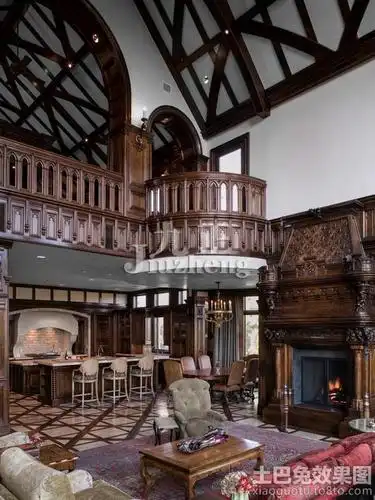 哥特式风格别墅大厅装修图片