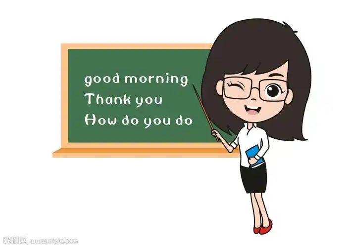 卡通美女老师教英语的教师形像设计图__动漫人物_动漫动画_设计图库