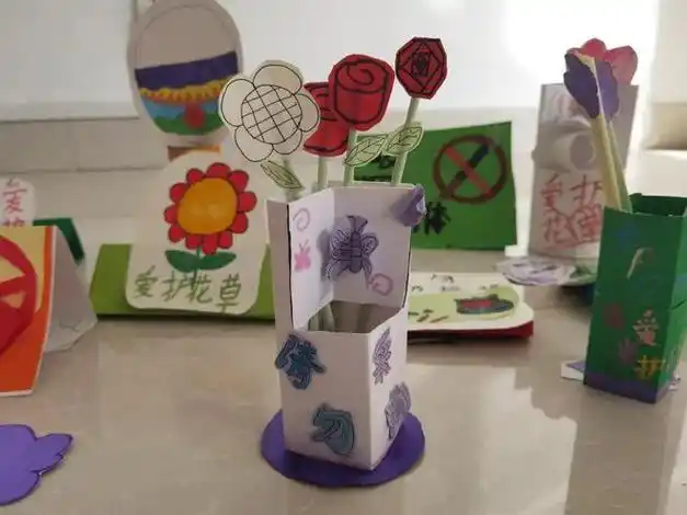 冠县外国语学校创意提示牌温馨满校园提示牌创意手工设计实践活动