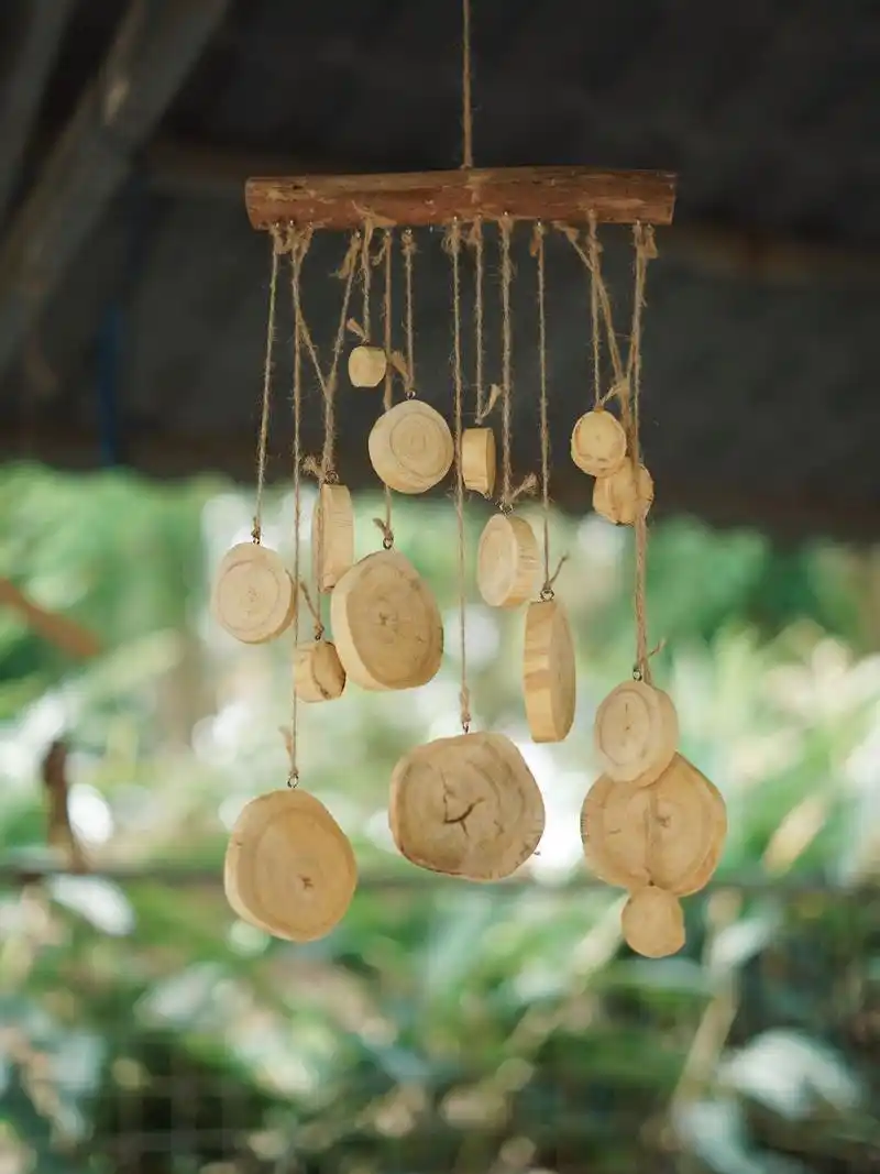 学会100种木艺手工|超简单好做的木风铃92 图2有制作说明