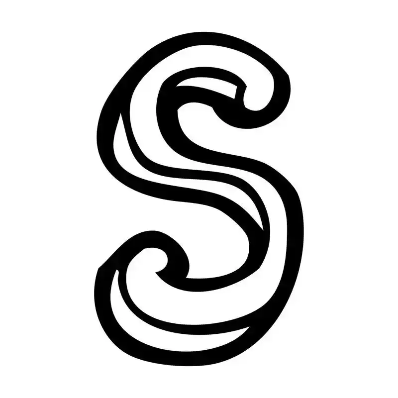 卡通字母 s,卡通字母 s