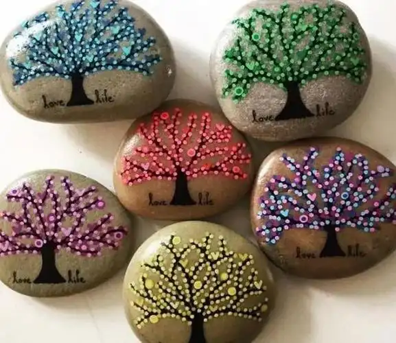 简单有趣的石头画让孩子边玩边学大人小孩都爱玩的手工画