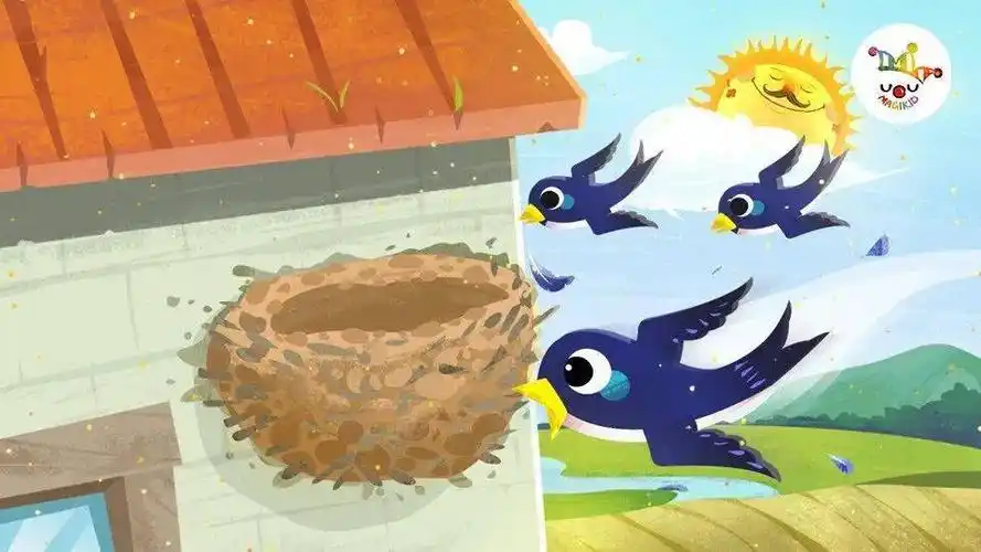 动物故事集(30) 小燕子回来了「藏着季节的小秘密的童话故事.