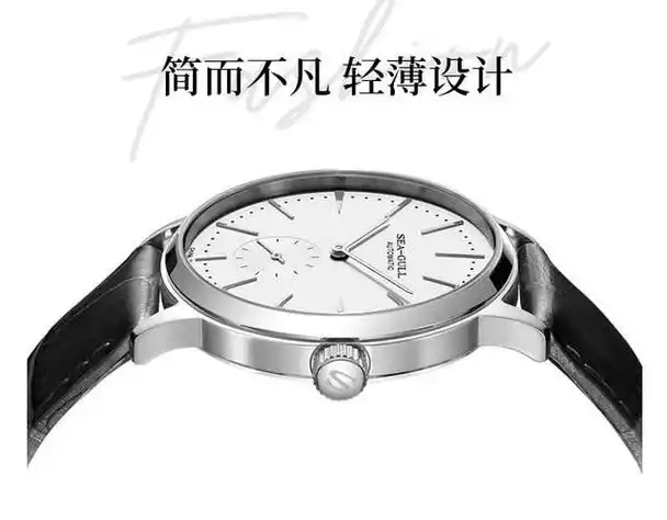 6075),采用海鸥自产的st17自动上链机械机芯,动力存储在40小时左右.